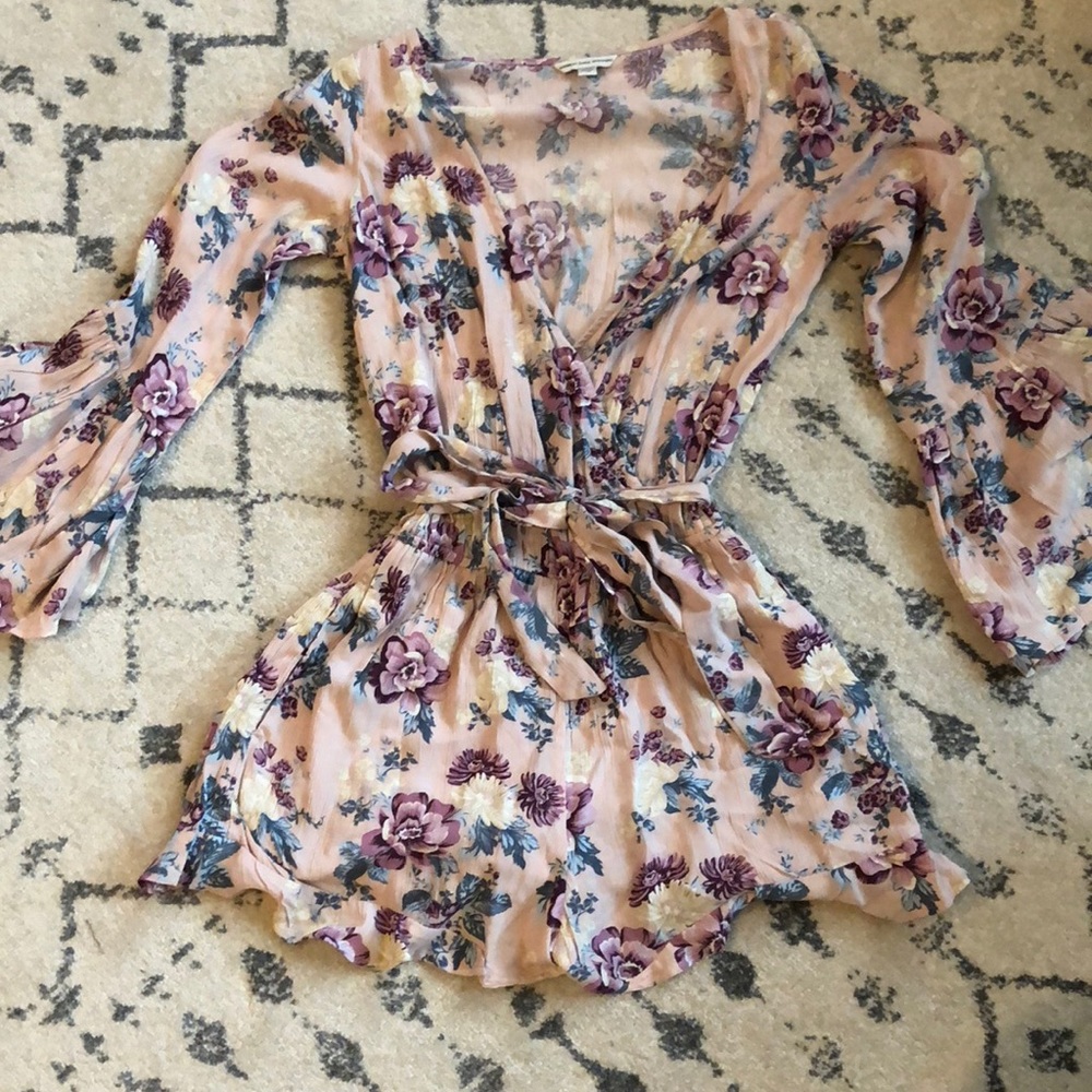 American Eagle floral romper
